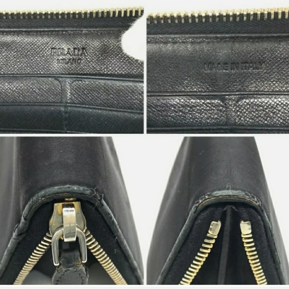 SOLD - PRADA Black Zip Around Long Wallet w/Authentication Card - Picture 4 of 7